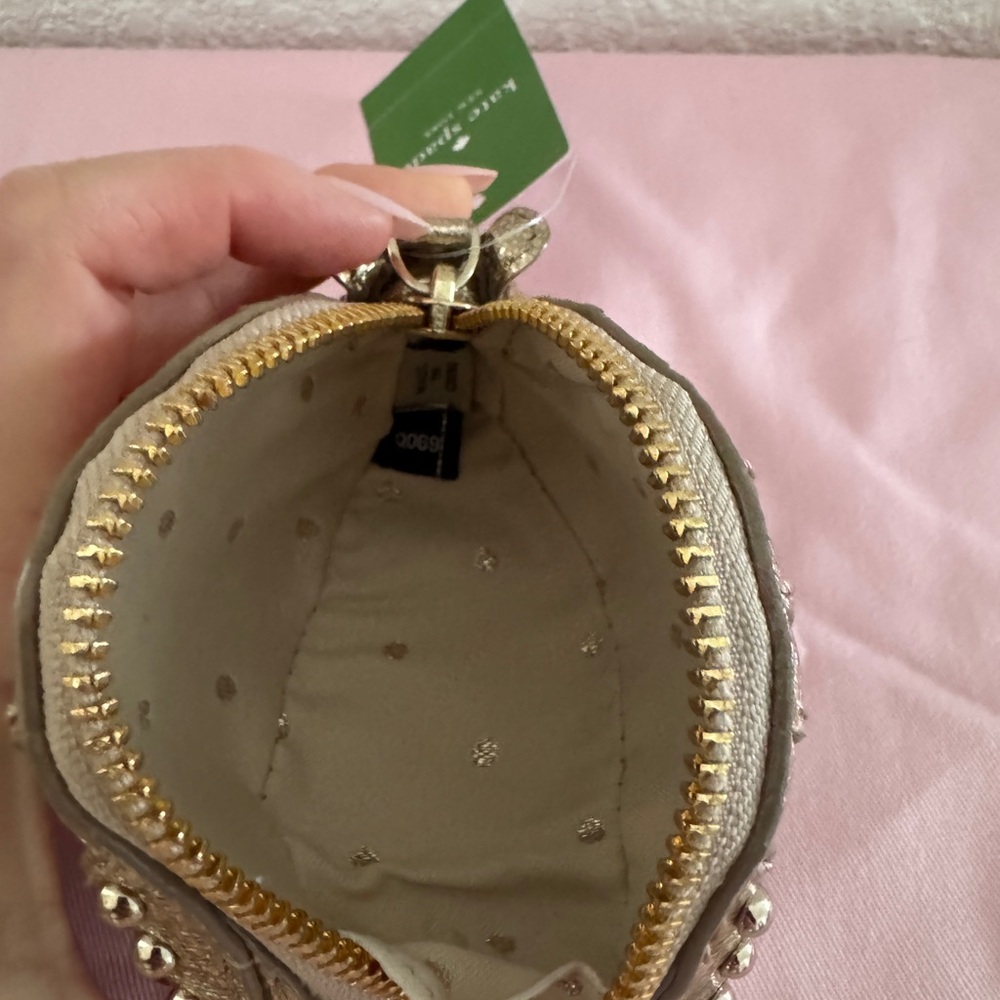Kate Spade Gold Cosmetic Bag Seashell Design - Picture 5 of 5